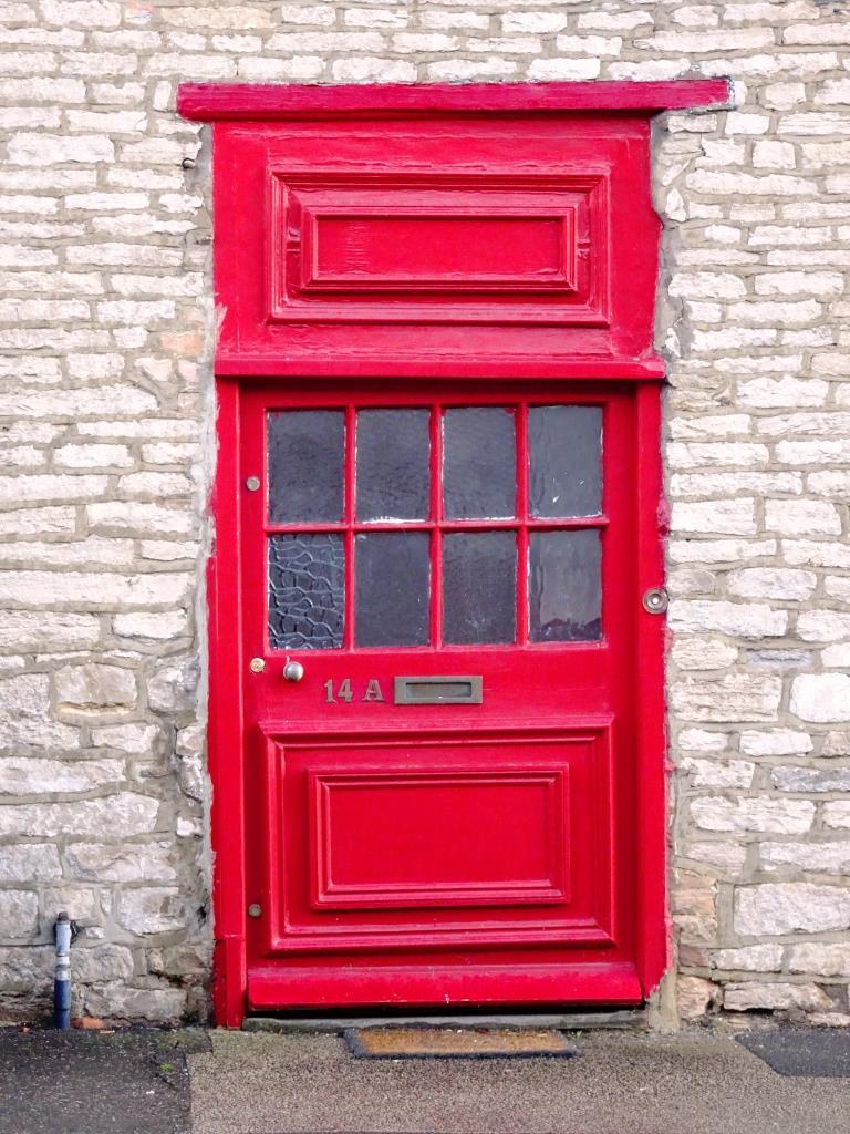 Old red door, Wareham, Dorset, October 2019