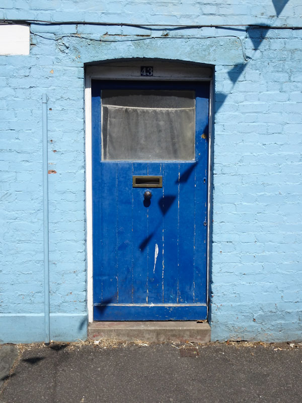 Front door in blue, Montpelier, Bristol, May 2020