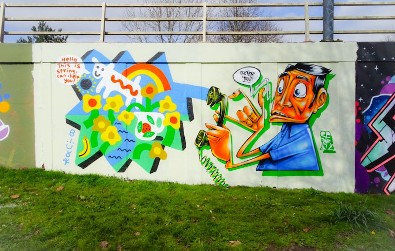 Billy and Sepr, M32 roundabout, Bristol, March 2021