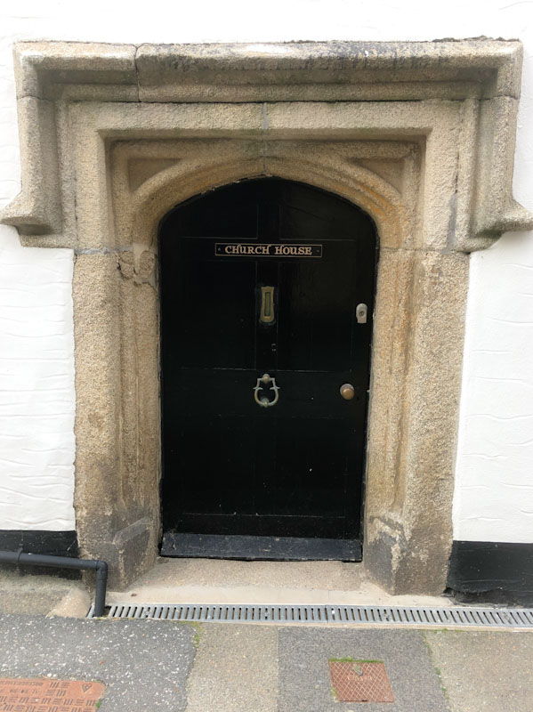 Church House door, Looe, Cornwall, October 2021