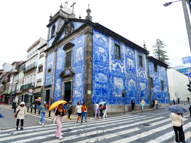 Church, doors and tiles, Porto, Portugal, June 2022